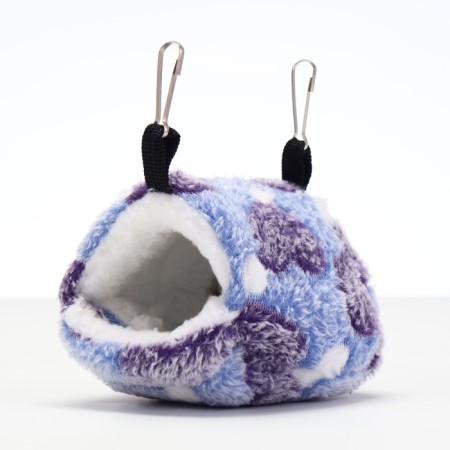 Rodent house, "heart" purple fleece
