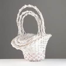 A set of baskets of 3 pcs, 45x35x17/27/57 cm, 37x28x20/26/52 cm, 33x24x17/23/44 cm, willow