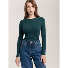 Джемпер женский в рубчик Conte Elegant, размер S, цвет royal green