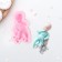 Mold "Boy and Bunny", silicone, 9.1 × 5.4 × 2.1 cm, pink color