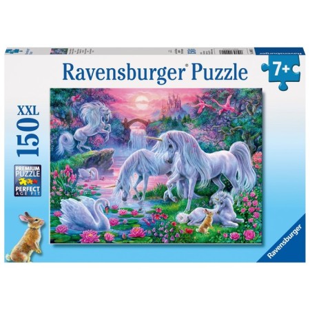 Ravensburger puzzle "Unicorns in the rays of sunset", 150 elements-1