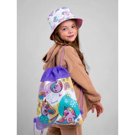 Children's set "Unicorn" (Panama+ backpack), rn. 52-54 cm-5