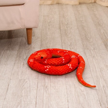 Soft toy "snake", 40 cm/200 cm, terracotta color-3