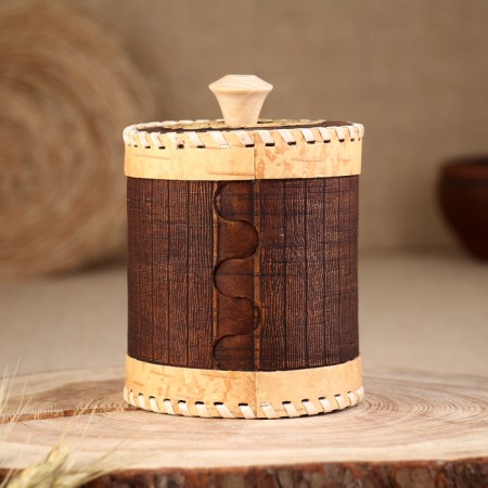 TUES for spices "Village", tea, 10x10x12 cm, birch bark-1