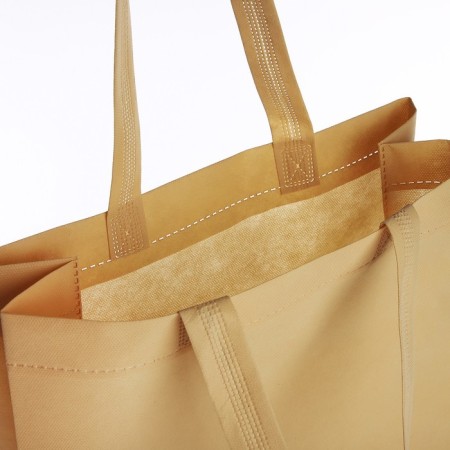 Shoper (package), 42x10x30 cm, without lining, beige color-5