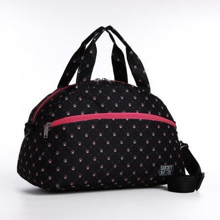Road bag with lightning, external pocket, long belt, black color
