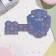 Mini-postcard "February 23" Glitter, emblem, 12.5 x11.5 cm
