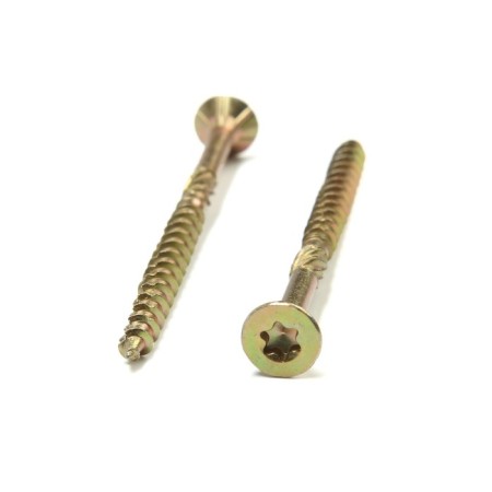 Infix, 4 x60 mm wood screws, with a cutting cutter., Torx20, yellow zinc-2