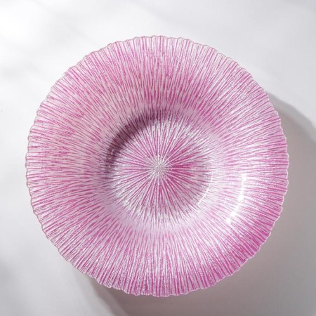 Serving dish "Amethyst", d = 40 cm, pink color-1