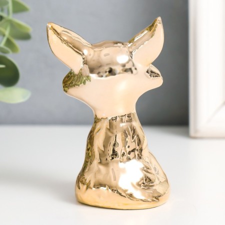 Souvenir Ceramics "Lisenok" gold 3.5x5x7.2 cm-2