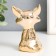 Souvenir Ceramics "Lisenok" gold 3.5x5x7.2 cm