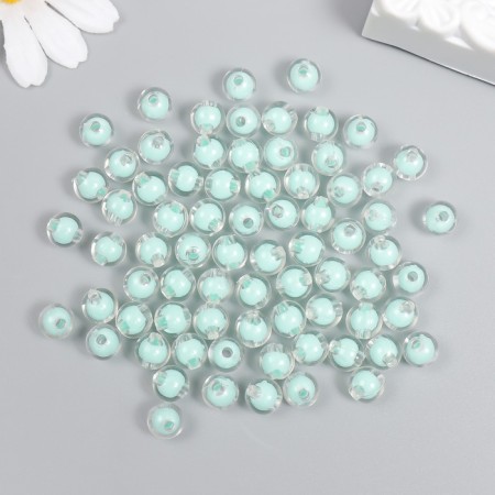 Plastic beads "Green" glossy set 20 grams d = 0.8 cm-2