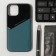 Luazon case for iPhone 12/12 Pro, Magsafe support, glass and leather insert, green
