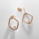 Earrings with rhinestones Xuping Contour delight, white color in pink gold