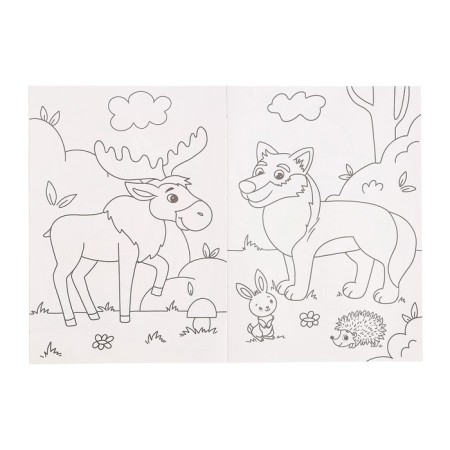 Coloring "Who lives in the forest?", A4-3