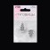 Decorative fastener, 6 × 2 cm, silver color