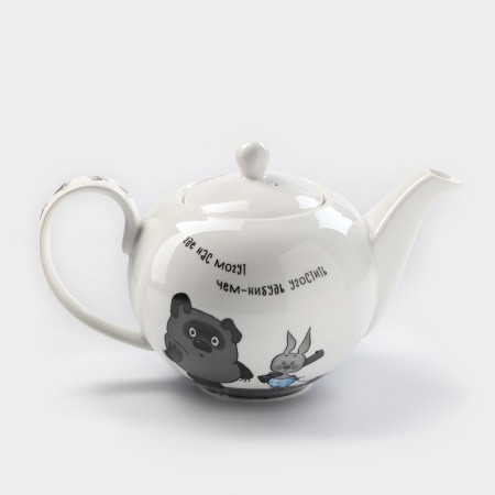 Porcelain kettle "Winnie Puh", 1200 ml-1