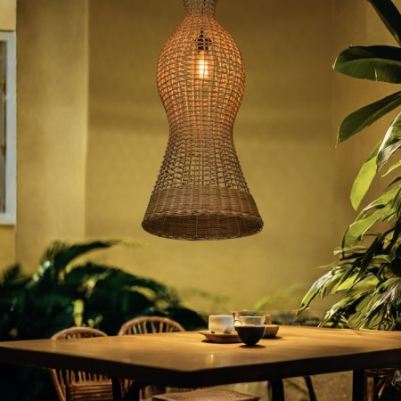 Ceiling Lamp from Rotan "Bobby" 1x120W, E27, 40x40x85 cm