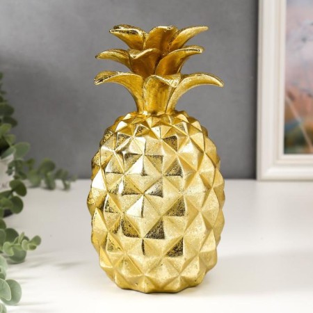 Souvenir Polystone "Golden Pineapple" 22x10x10 cm