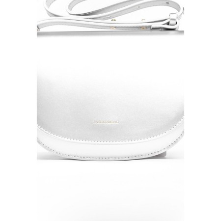 Bag Cross-Body Women's, genuine leather, Ludor silver, 20x6x12 cm-2
