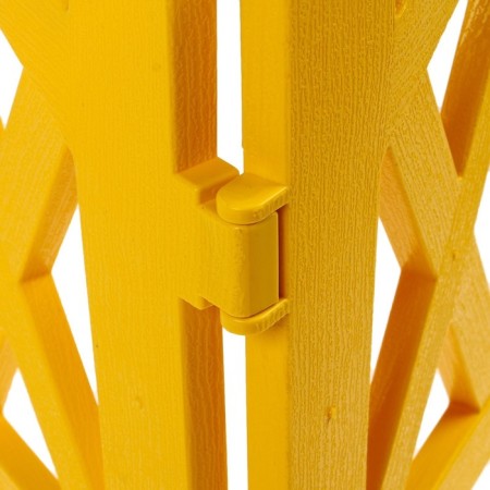 Decorative fence, 35 × 232 cm, 4 sections, plastic, yellow, Modern, Greengo-10