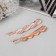 Invisibility for hair "Kalie" (set 2 pcs) grace, 6 cm, pink gold