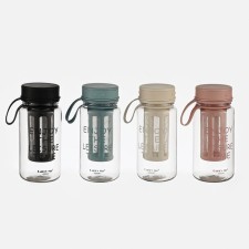 Water bottle, 450 ml, with a strainer, 17.5 x 10.5 cm, mix