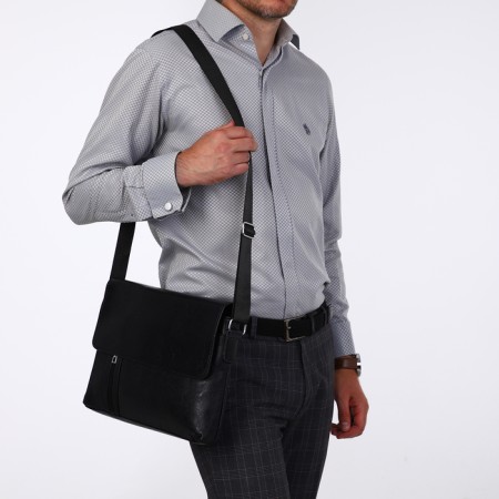 Male bag, black color-6