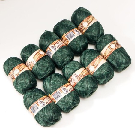 Yarn "Nosomic supplement" 100% polypropylene 200m/50g set 10 pcs (green)-4