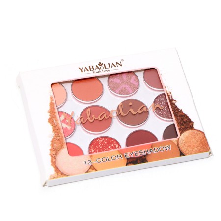 Palette of eyelid shadows with shimmer 12 colors-3