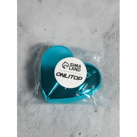 The perfume bottle "Heart", glass, with a spray, 25 ml, blue color-4