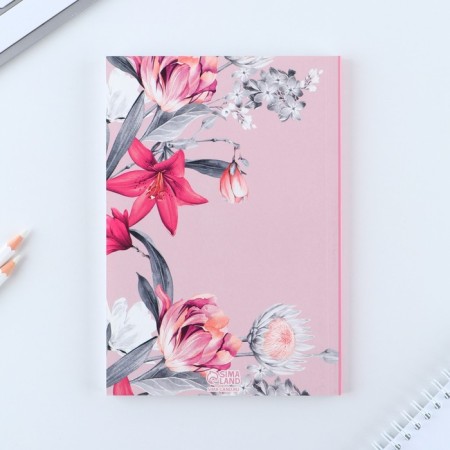 Diary in the soft cover A5, 80 liters, in the gift box “March 8. Pink"-9