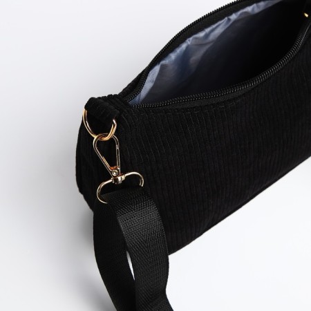 Bag Women's Baget with a zipper, black color-7
