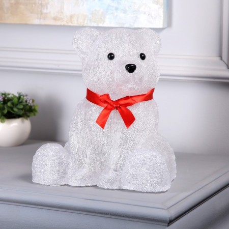 LED figure "Bear" 25 × 26 × 23 cm, acrylic, 50 LED, AA × 2 batteries, glow white-1