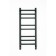 Electric towel Grois Alex, 300x800 mm, 8 crossbars, lower, black