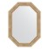 Mirror in the baguette frame, aged silver with weaving 70 mm, 53x73 cm