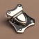 Bag -4.2 cm fastener, silver color