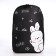 School backpack with a penny "Cute Bunny", 42x28x13 cm, black color
