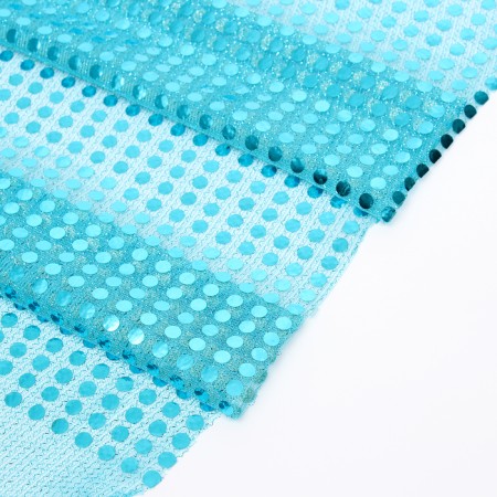 Surfacing for needlework, a net with sequins, turquoise color, 47.5 × 50 cm-1