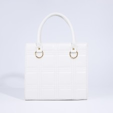 Bag Female Tout with zipper, white color