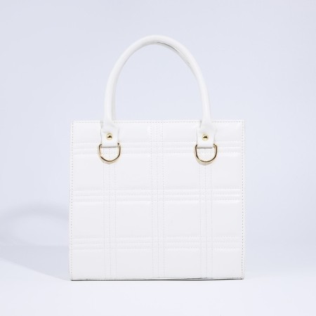 Bag Female Tout with zipper, white color