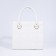 Bag Female Tout with zipper, white color