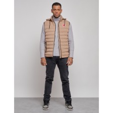 Warmed male vest, size 48, color light brown