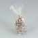 New Year's candle "Kedrovaya bump", 7 cm, brown with white, mix