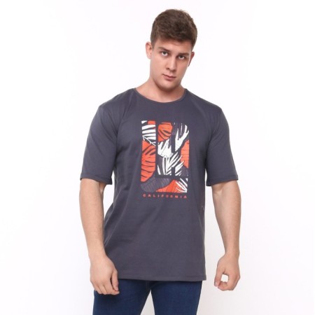 T-shirt male, dark gray color, size 46