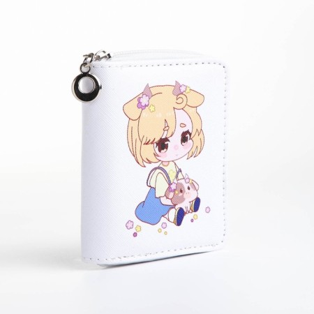 Children's wallet with lightning, white color-1