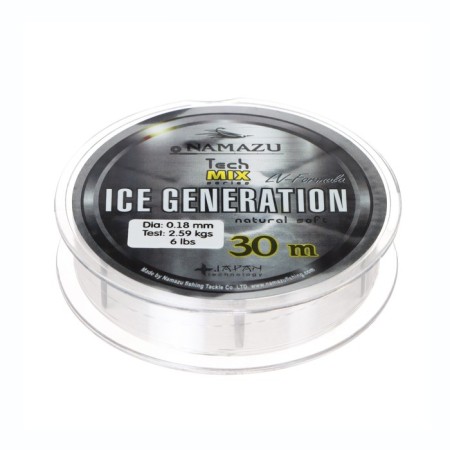 Namazu Ice Generation Flacks, diameter 0.18 mm, test 2.59 kg, 30 m, transparent