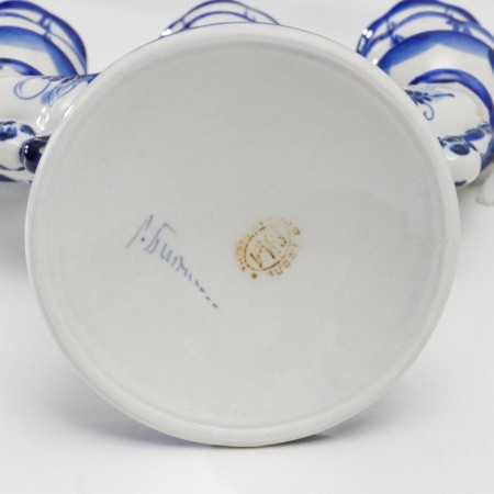 Climb "Romance", Gzhel, Porcelain, 22 cm-4