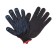 Garden gloves, x/b, knitting grade 7, 3 threads, size 9, with PVC dots, black