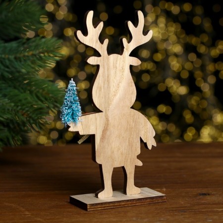 New Year's decor "Deer with Christmas tree", 14x4x17.5 cm-1